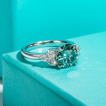 Bague Luxe Moissanite Vert