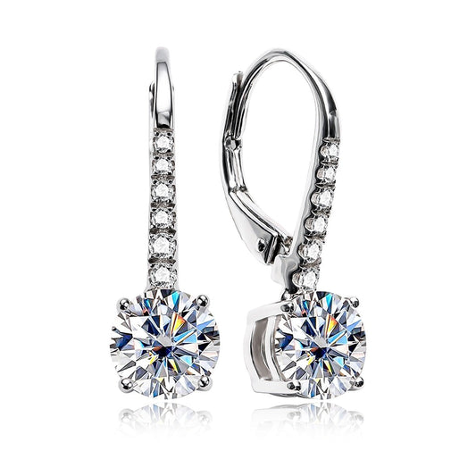 Boucle d'oreille Goutte Brillant Moissanite