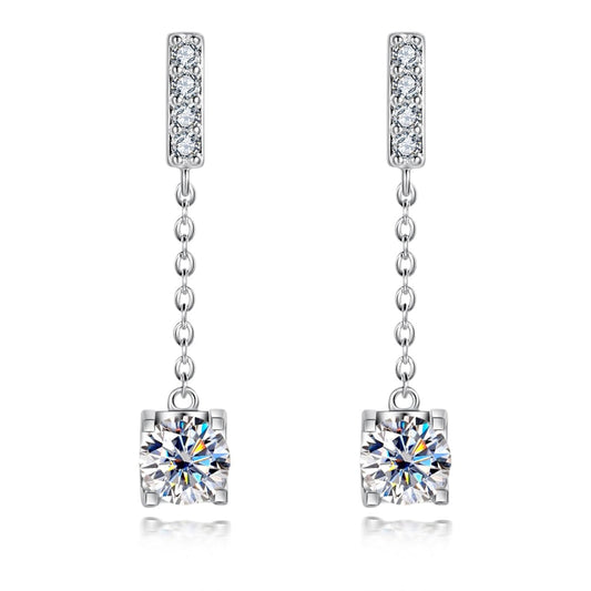 Boucle d'oreille Céleste Moissanite