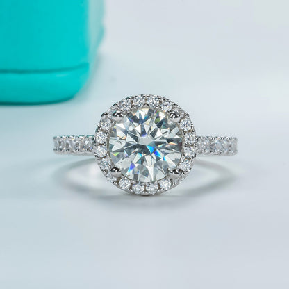 Bague Beatriz Halo Moissanite