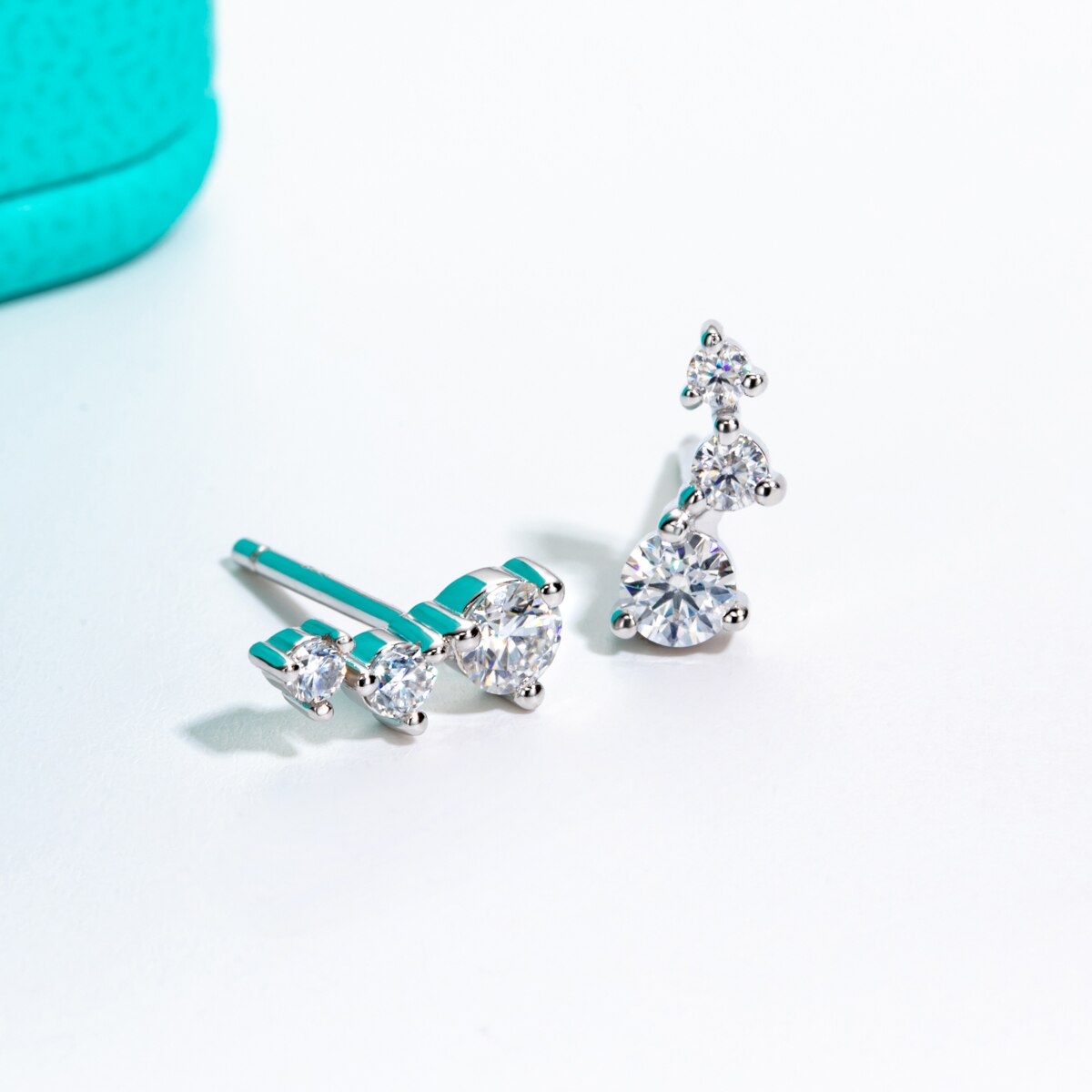 Boucle d'oreille Trio Moissanite