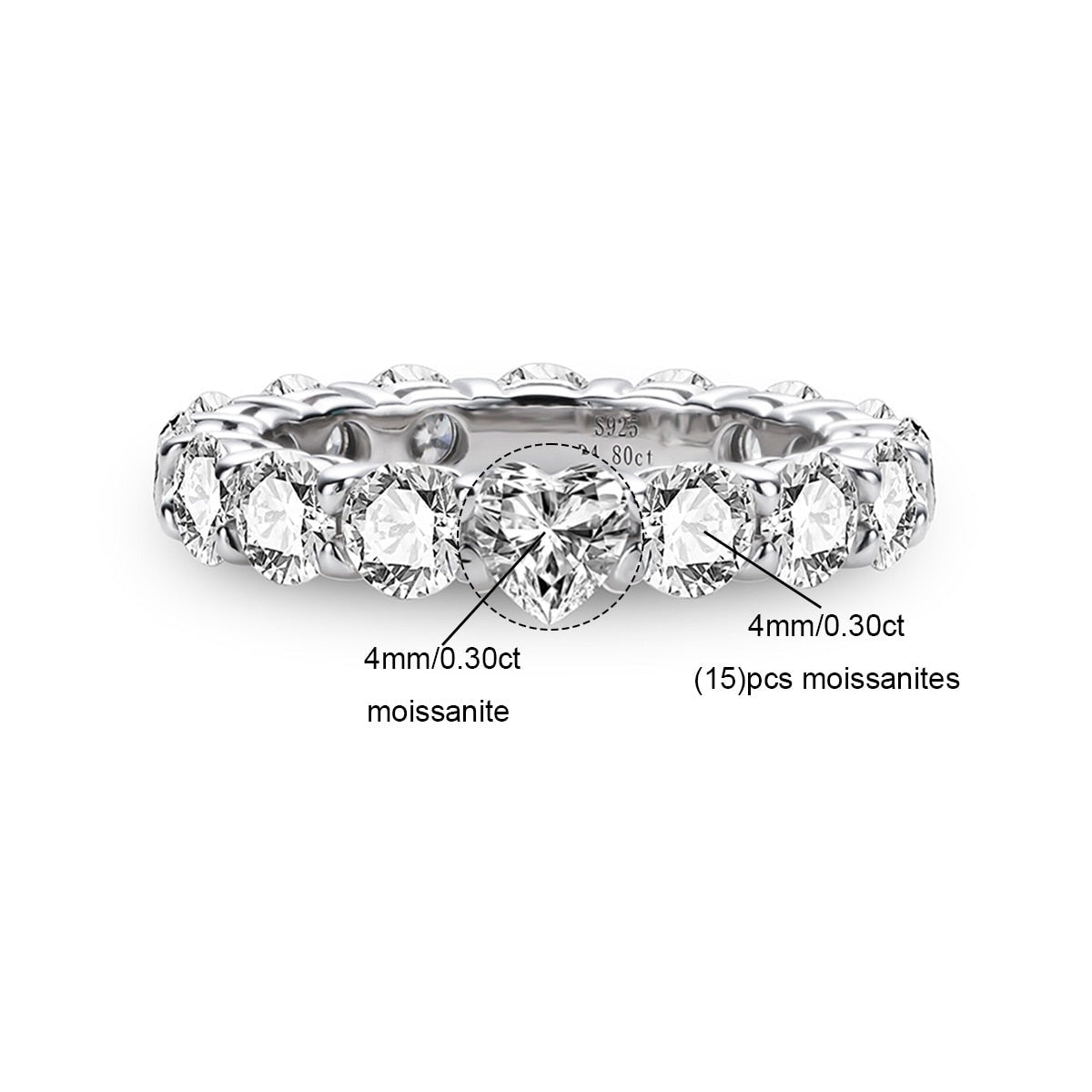 Alliance Amour Éternel Moissanite