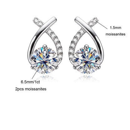 Boucle d'oreille Aurora Moissanite