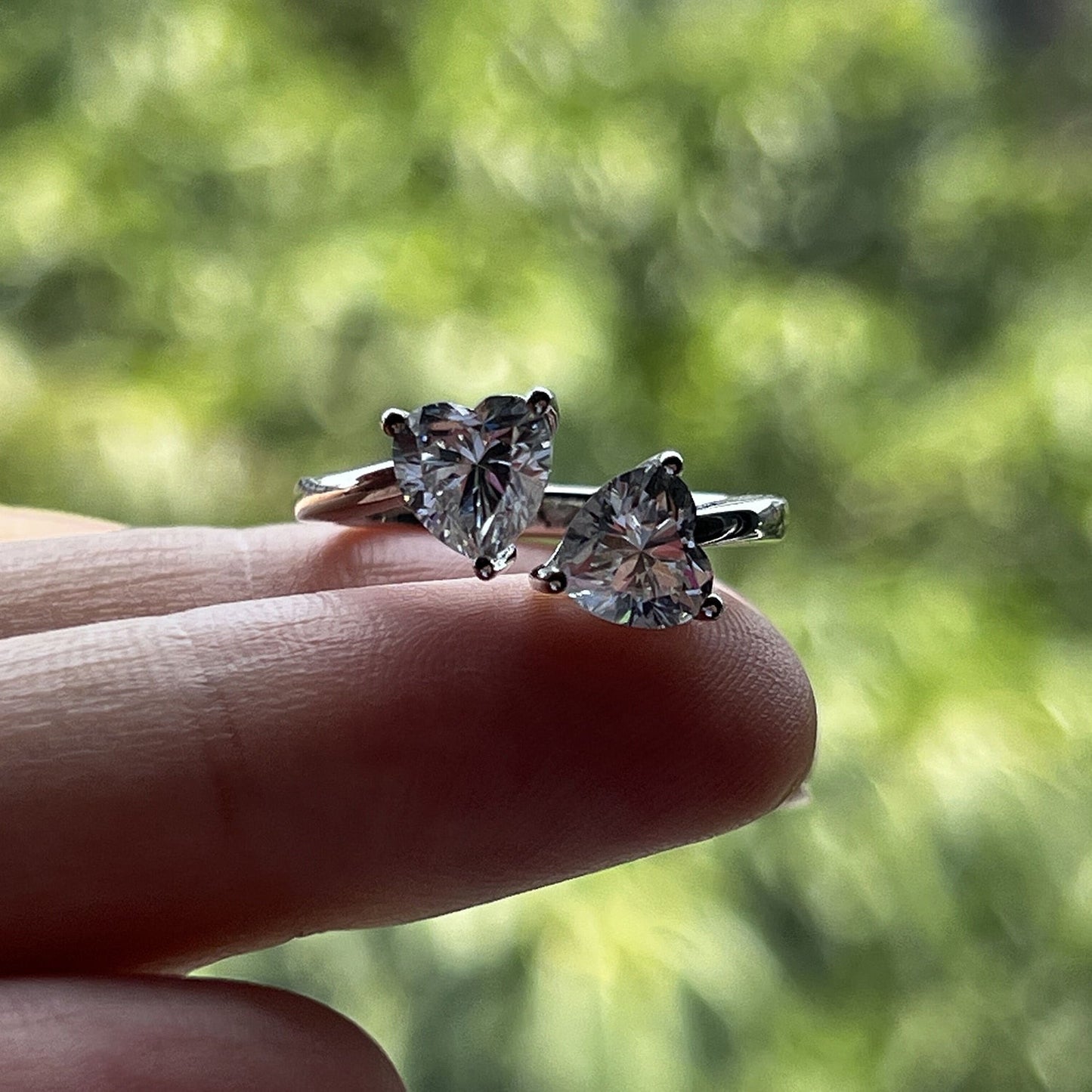 Bague Roméo et Juliette Moissanite