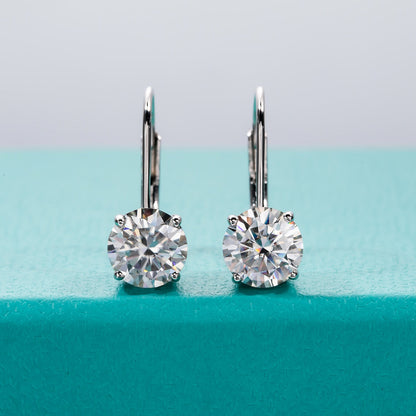 Boucle d'oreille Goutte Moissanite