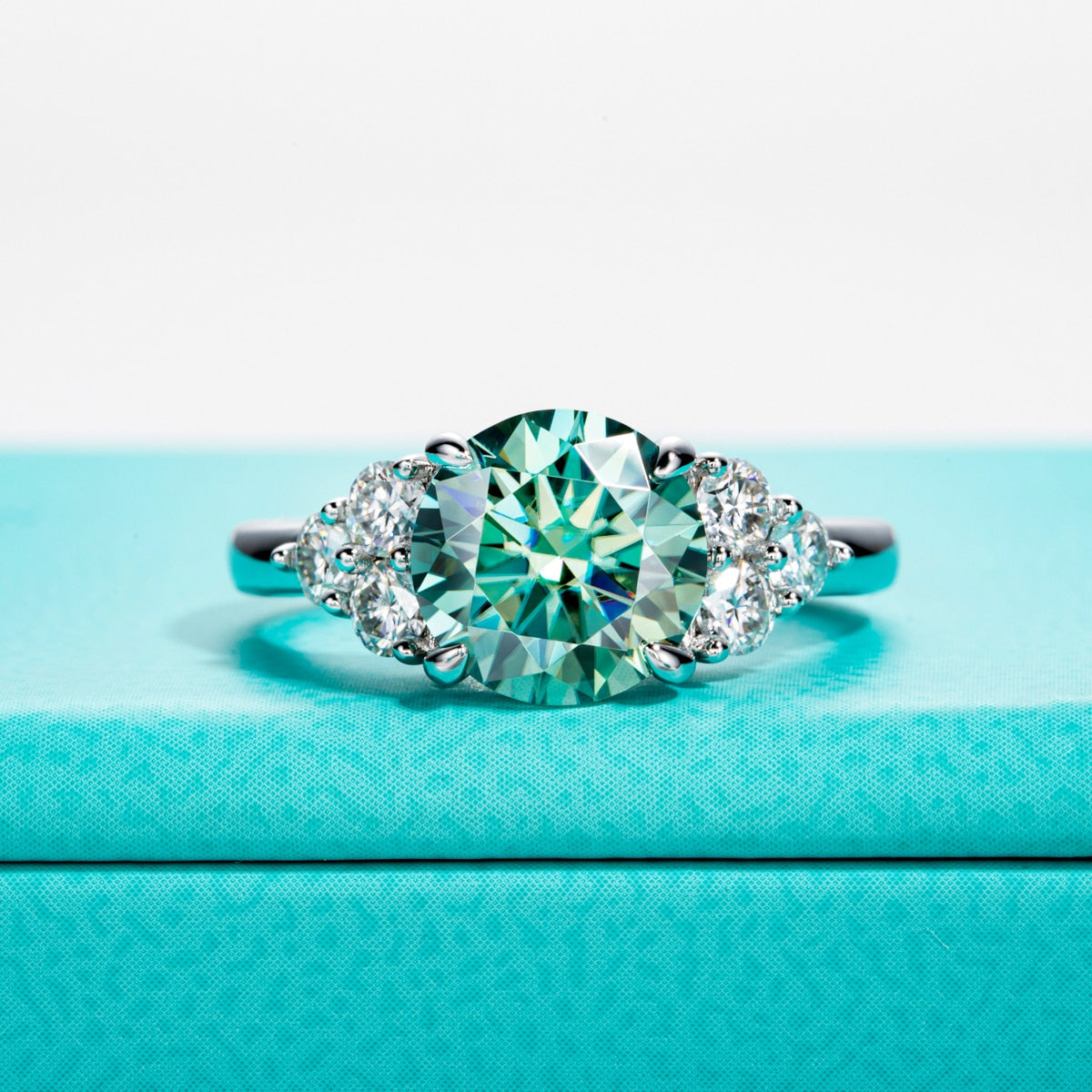 Bague Luxe Moissanite Vert