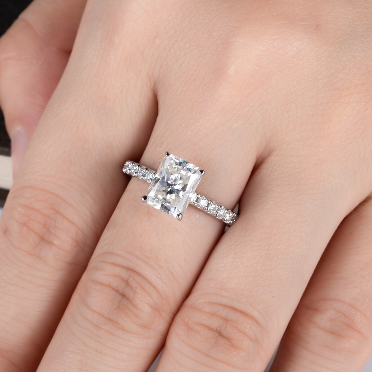 Bague Promise Rayonnant Moissanite