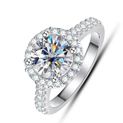 Bague Beatriz Halo Moissanite