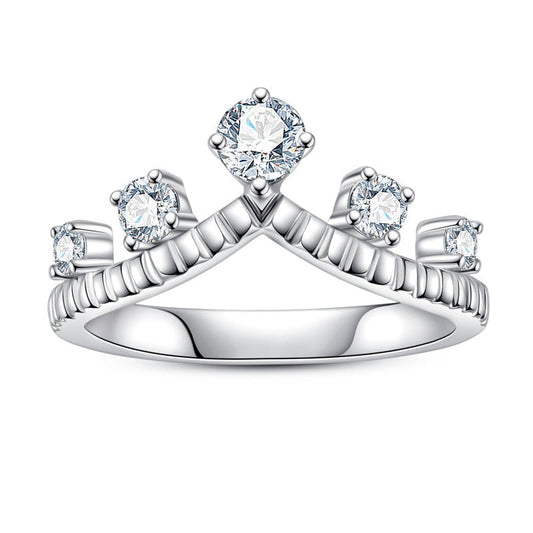 Bague Demi-Alliance Queen Moissanite