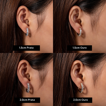 Boucle d'oreille Anneau Moissanite