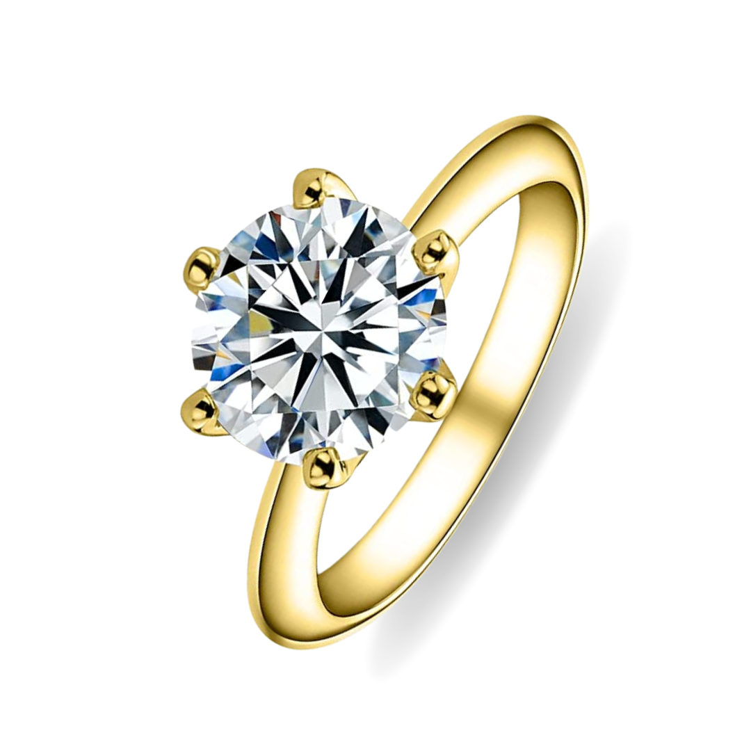 Bague Solitaire Gold Moissanite