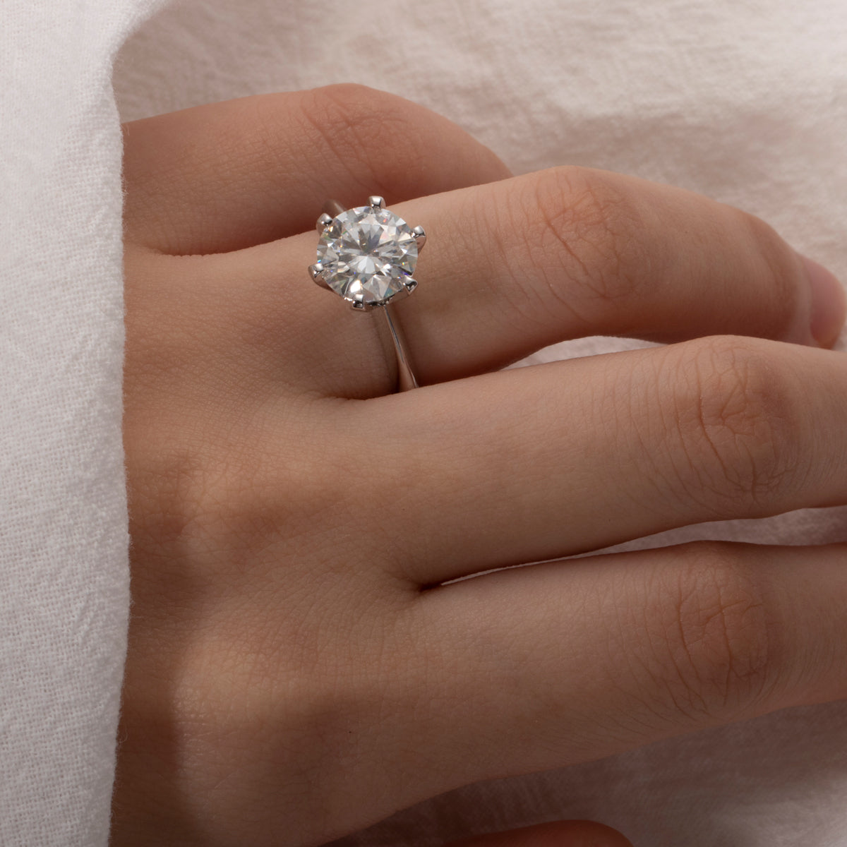 Bague Solitaire Moissanite