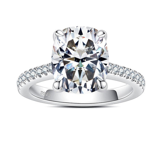 Bague Promesse Moissanite Coussin