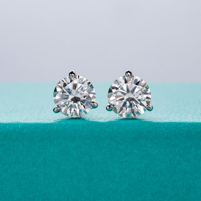 Boucle d'oreille Solitaire 3 Griffes Moissanite