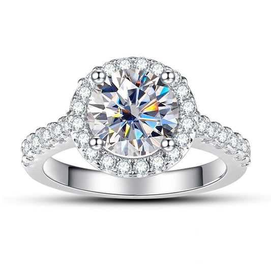 Bague Beatriz Halo Moissanite