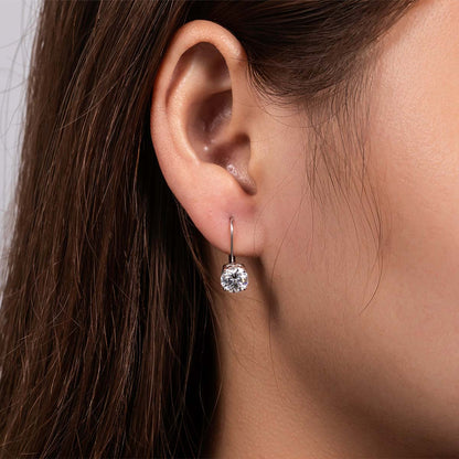 Boucle d'oreille Goutte Moissanite