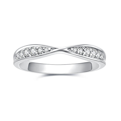 Bague Demi-Alliance Infinity Moissanite