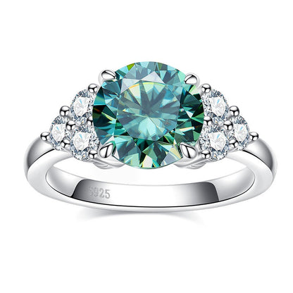 Bague Luxe Moissanite Vert