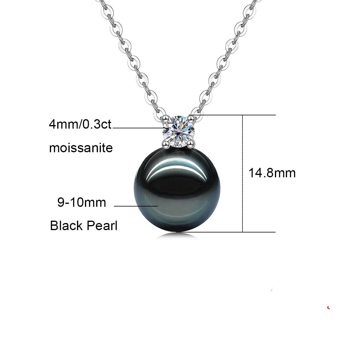 Collier Perle Étoilée Moissanite