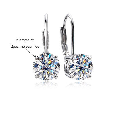 Boucle d'oreille Goutte Moissanite