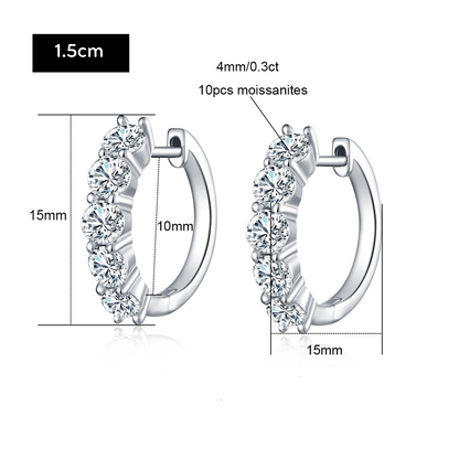 Boucle d'oreille Anneau Moissanite