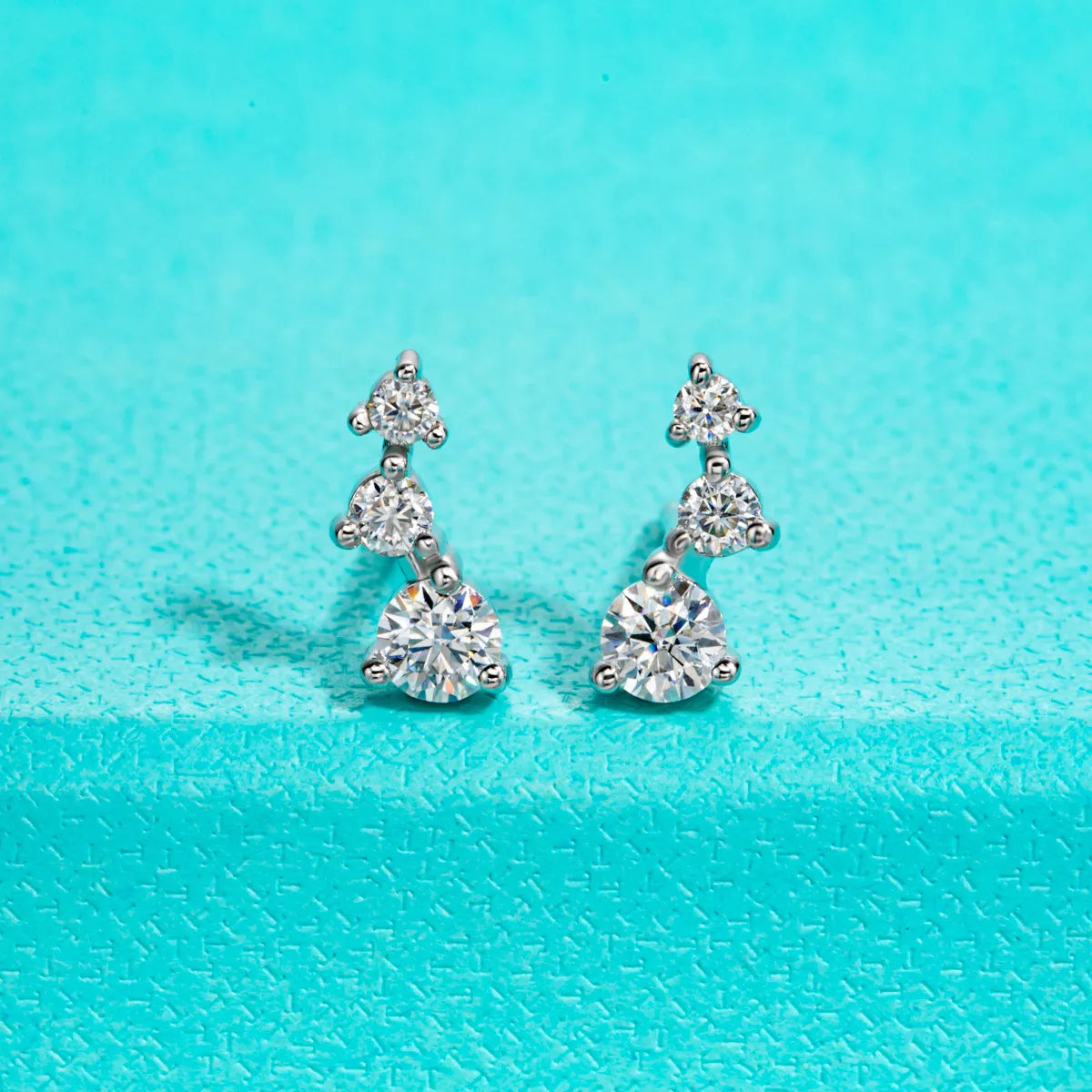 Boucle d'oreille Trio Moissanite