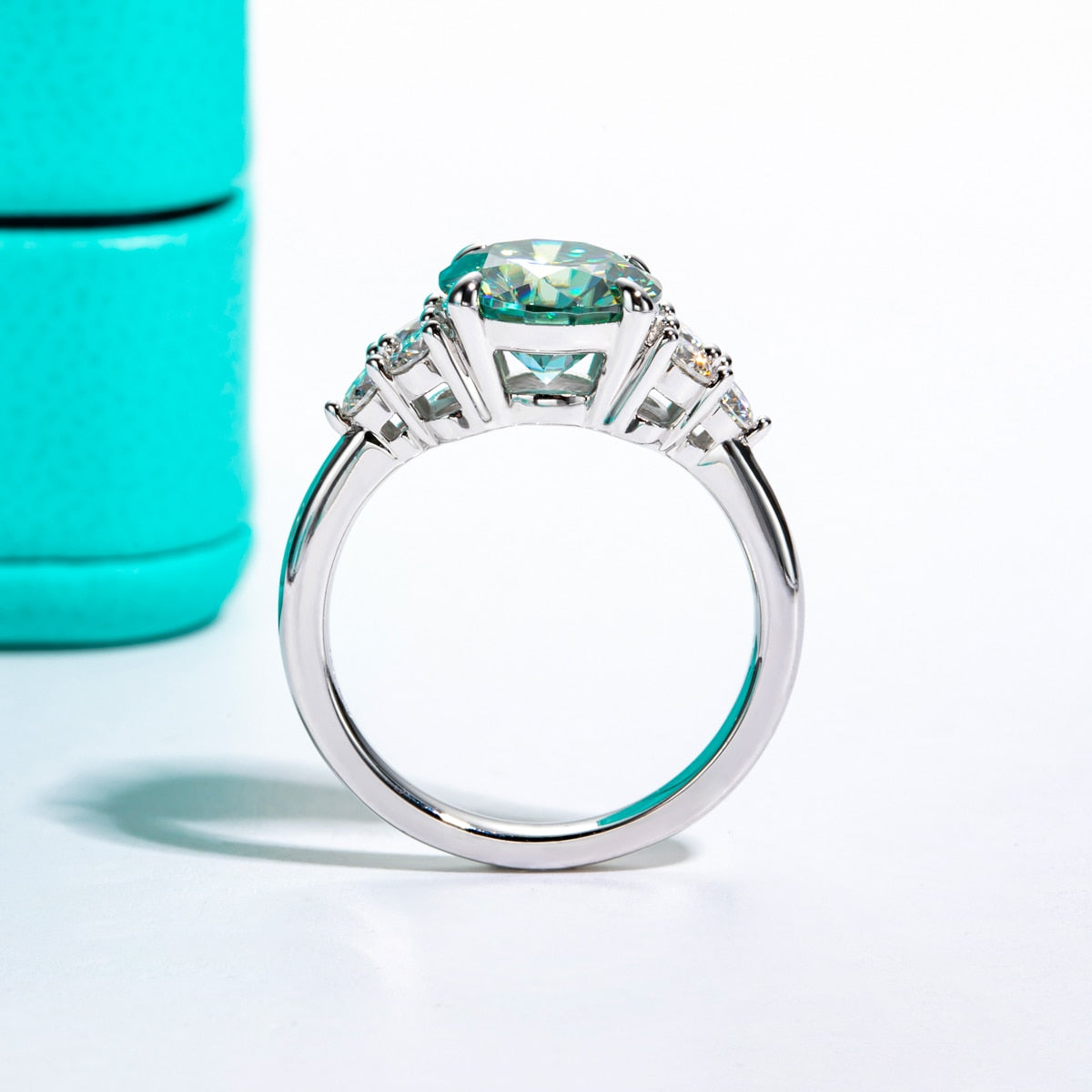 Bague Luxe Moissanite Vert