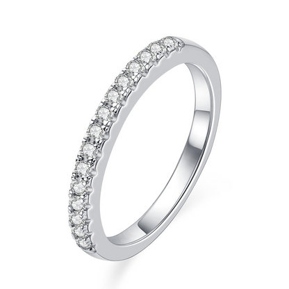 Bague Demi-Alliance Slim Moissanite