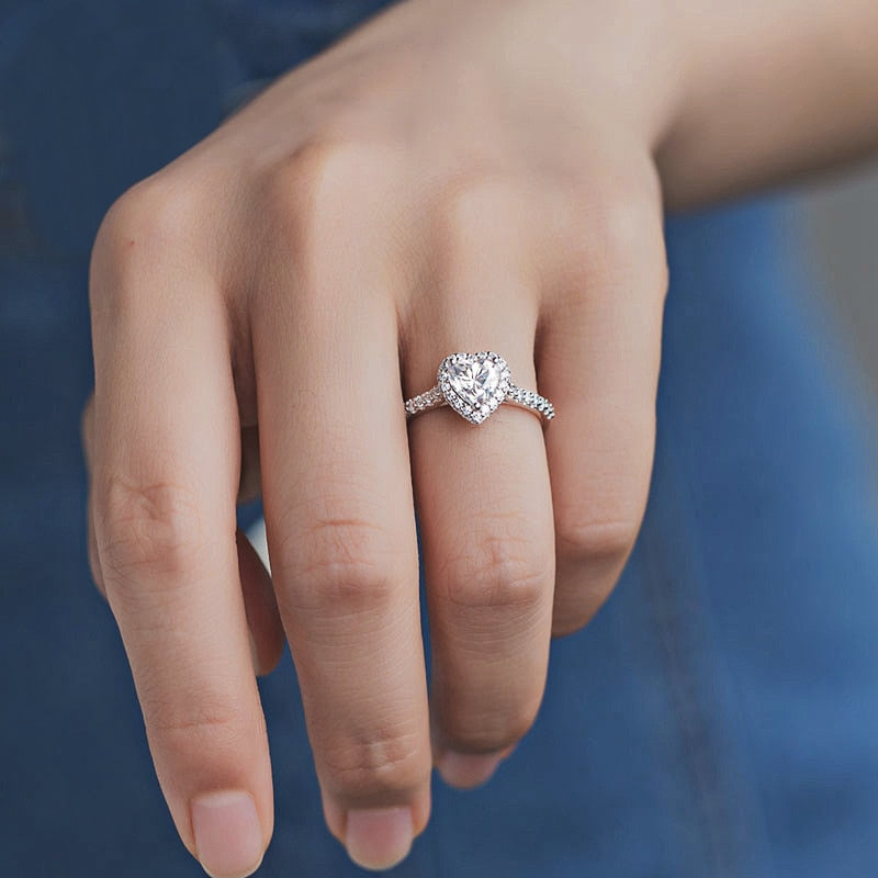 Bague Cœur Moissanite