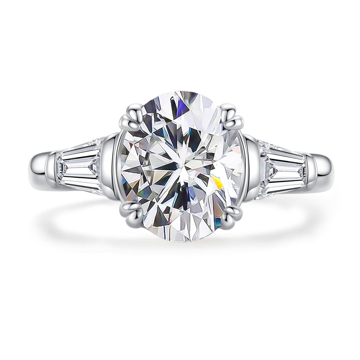 Bague Tríade Ovale Moissanite