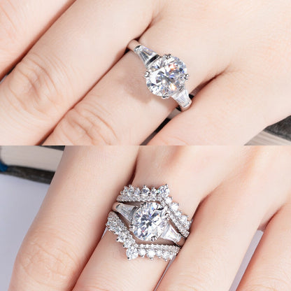 Bague Tríade Ovale Moissanite