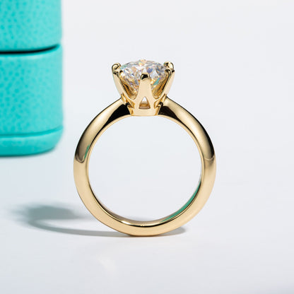 Bague Solitaire Gold Moissanite