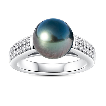 Bague Solitaire Aurora Noire Moissanite